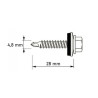 Etanco Stoginiai savisriegiai 4,8×28mm skarda/medis