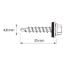 Etanco Stoginiai savisriegiai 4,8×35mm skarda/medis