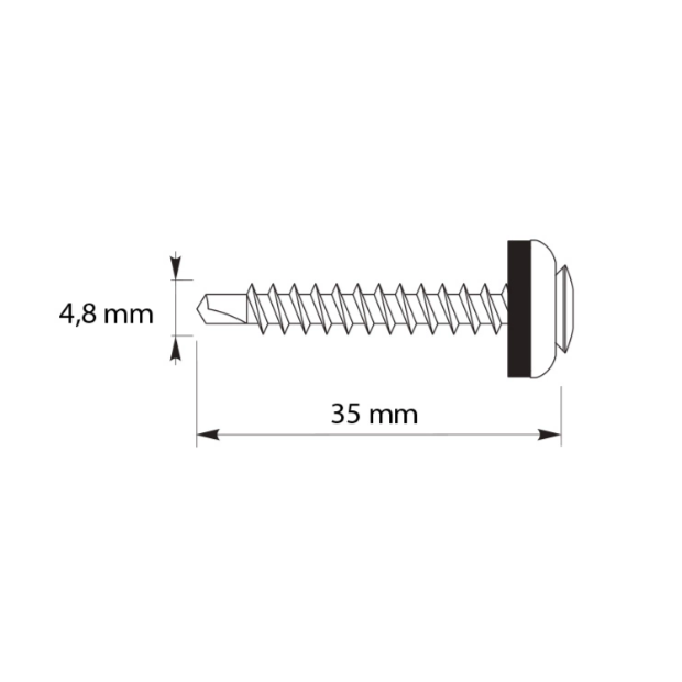 Etanco Stoginiai savisriegiai 4,8×35mm TORX skarda/medis