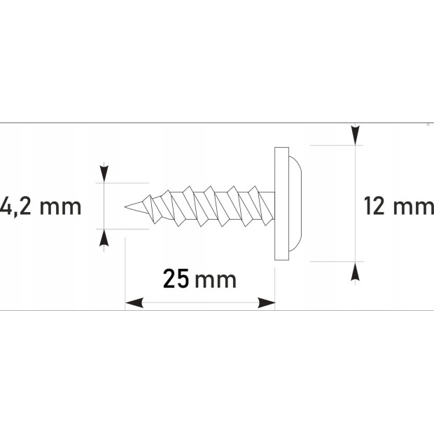 Etanco Savisriegiai plačia pusapvalia galva 4,2×25mm nedažyti