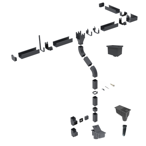 KROP Kvadratinis lietvamzdis 3m