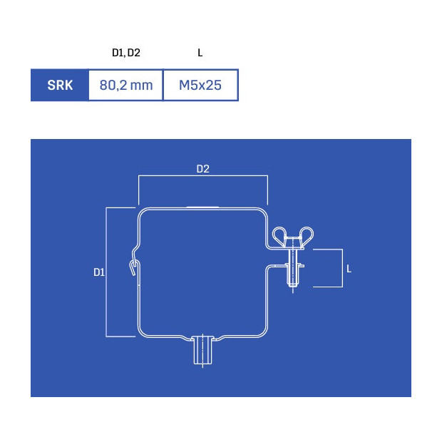 KROP Kvadratinio lietvamzdžio laikiklis