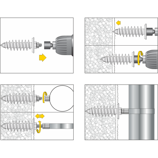 Įvaras lietvamzdžio laikikliui į EPS