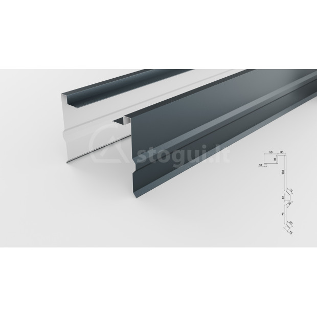 Vėjalentė "Classic" dangai figūrinė 50x30x30x250x2500mm