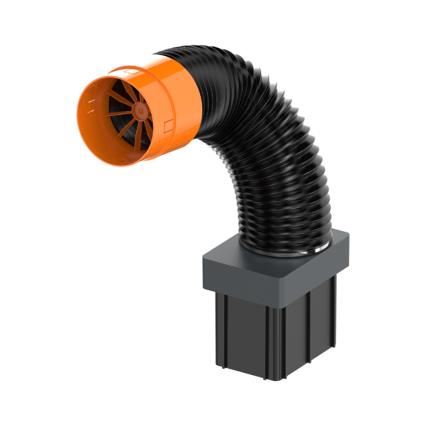 Kronoflex lankstus pajungimo vamzdis į vedinimo bloką